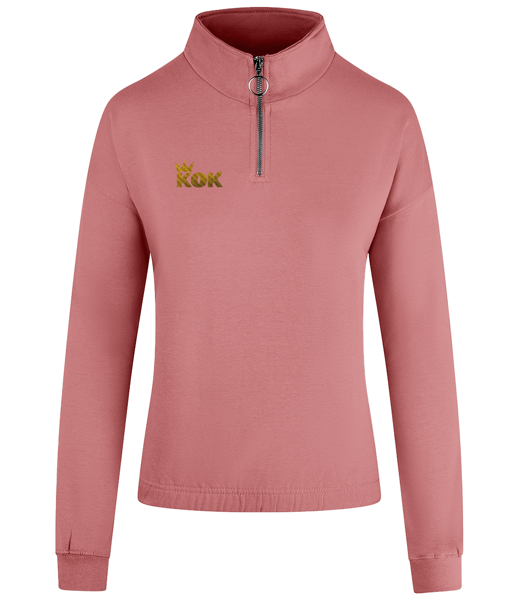 AWDis Women's Cropped ¼ Zip Sweat - Kok Design