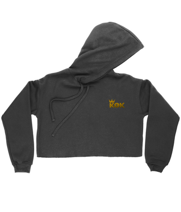 Embroidered Bella Ladies Cropped Hoodie - Kok Logo