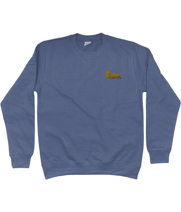 Kok Embroidered AWDis Sweatshirt (Golden Logo)