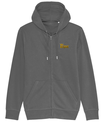 Men's Embroidered Zip Connector Kok Hoodie