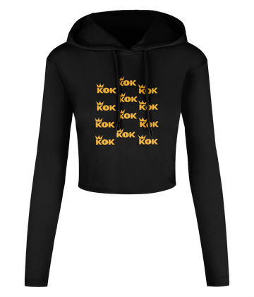 Women's Cropped Hooded T-shirt Multiple Kok