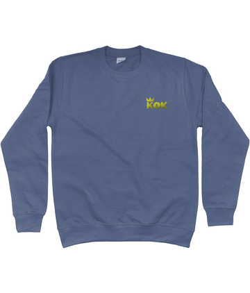 Kok Embroidered AWDis Sweatshirt (Bright Yellow Logo)